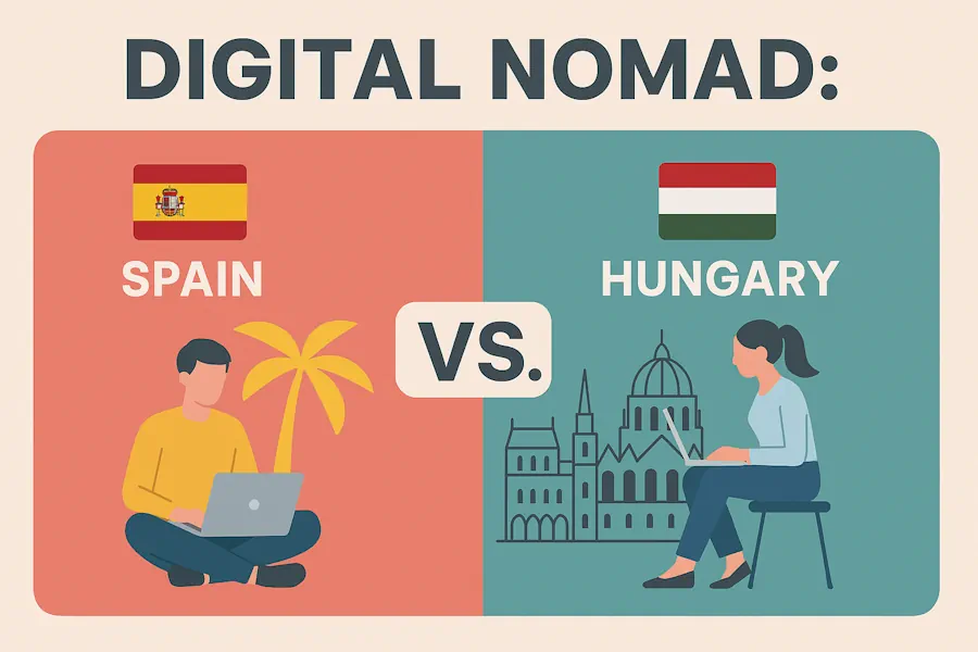 Виза цифрового кочевника: Испания vs. Венгрия
