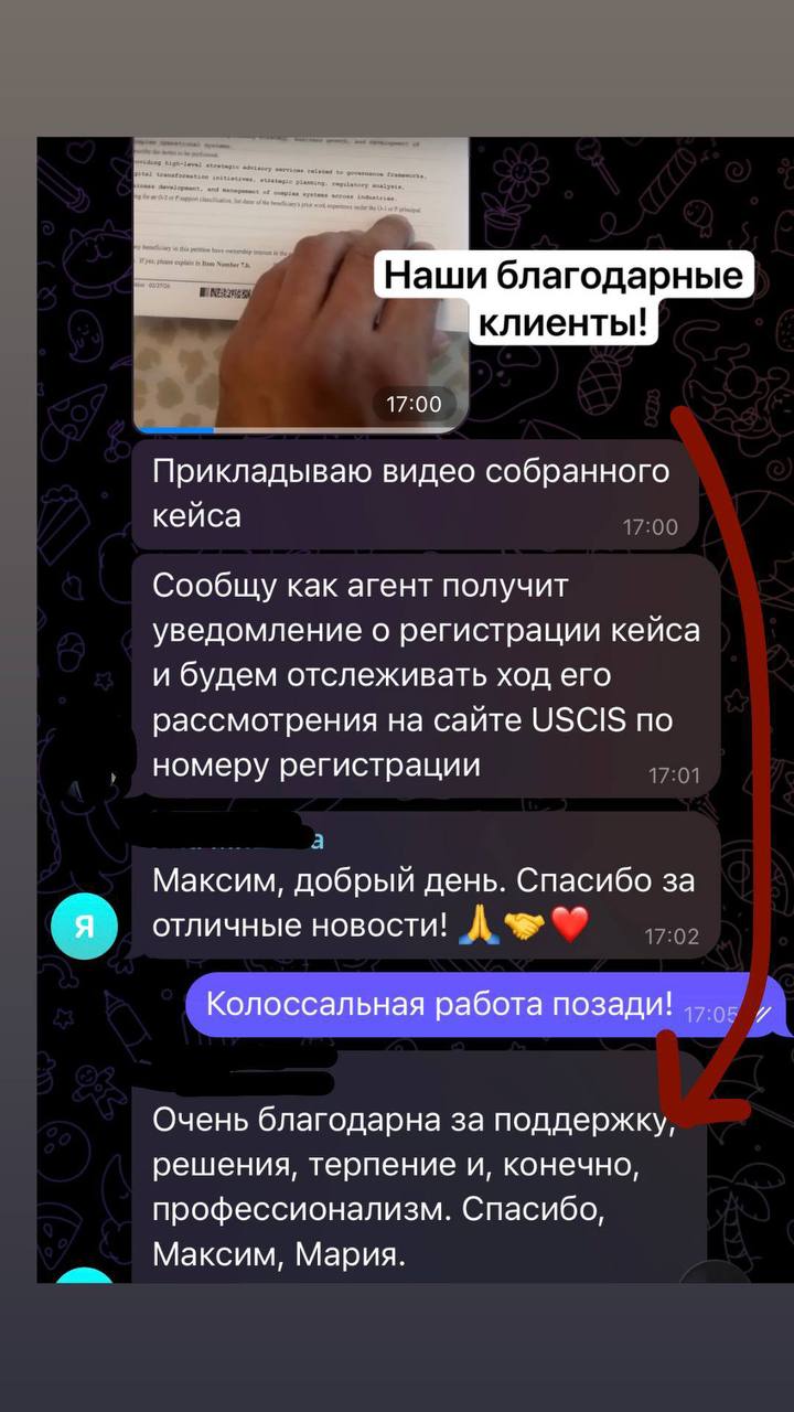 Подготовка и регистрация иммиграционного кейса в USCIS